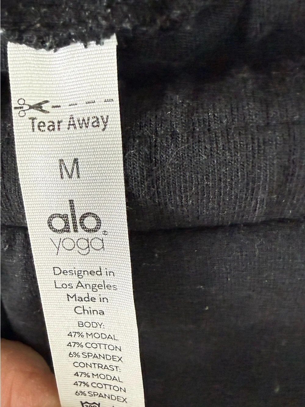 Alo 7/8 High-Waist Cargo Sweatpant Black Casual Active Athleisure Women’s Medium
